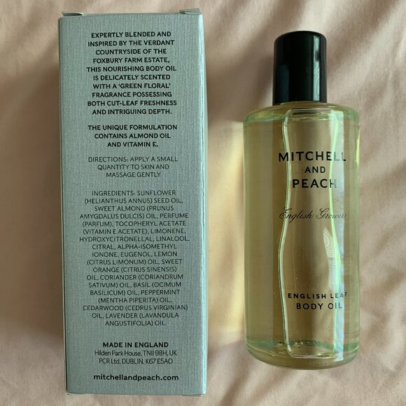 New! Mitchell and Peach English Leaf Body Oil - Picture 3 of 3
